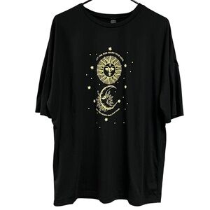 SHEIN Celestial Sun Moon Graphic Tee Size Large